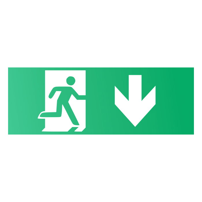 Pictograma para Emergencia Flecha Abajo