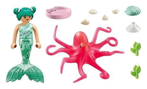 PLAYMOBIL Sirena con Pulpo Cambia Color Princess Magic