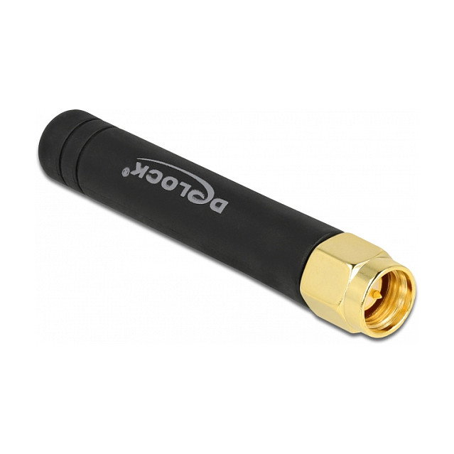 DeLOCK Antena LPWAN 868 MHz 1,6 dBi Omnidireccional Fija SMA Hembra Negro - 0.868 GHz, 50 ohmios, VSWR 1.26, para Interior/Exterior