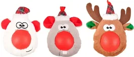 Flamingo Juguete Navideño Cabezas con Nariz de Goma 21cm