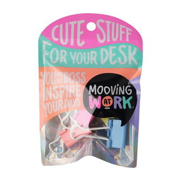 Pinza Pala Abatible Mooving 25 Mm. Blister De 6 Col. Surtidos