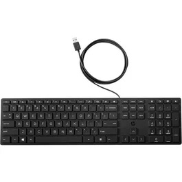 HP Teclado Wired Desktop 320K Reacondicionado, Español QWERTY, Negro