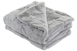 DKD Home Decor Manta Urban Gris Claro 170 x 130 cm (2 Unidades) Poliéster