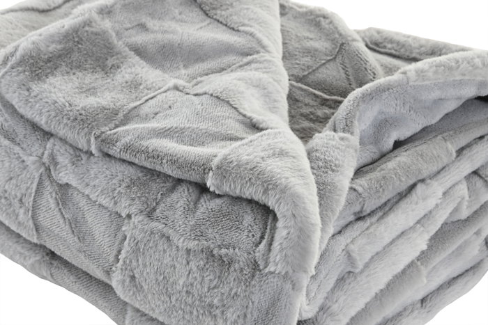 DKD Home Decor Manta de Poliéster Gris Claro 130x170 cm