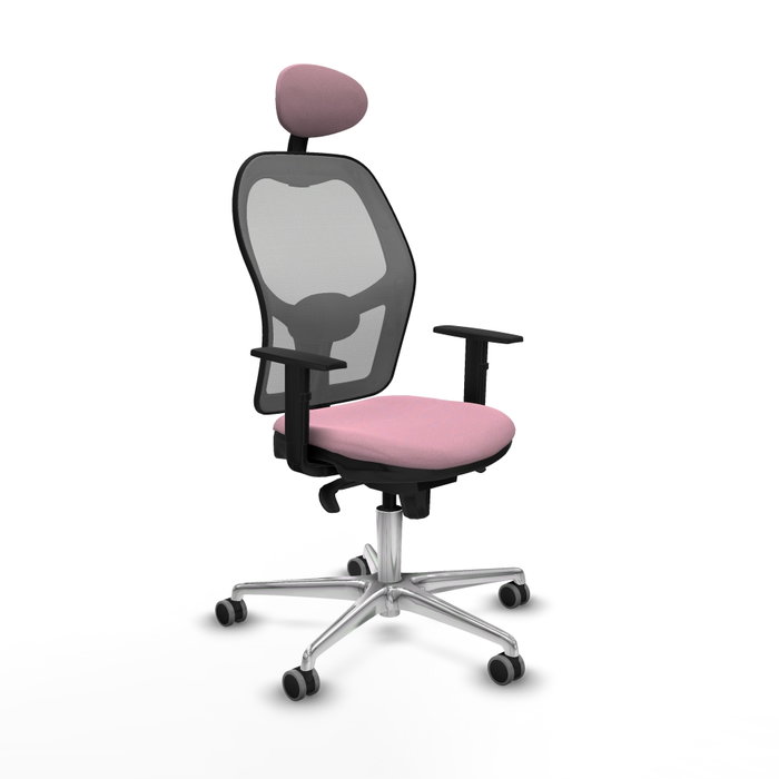 PIQUERAS Y CRESPO Silla de oficina Jorquera Rosa y Gris PIQUERAS Y CRESPO Silla de oficina Jorquera Rosa y Gris