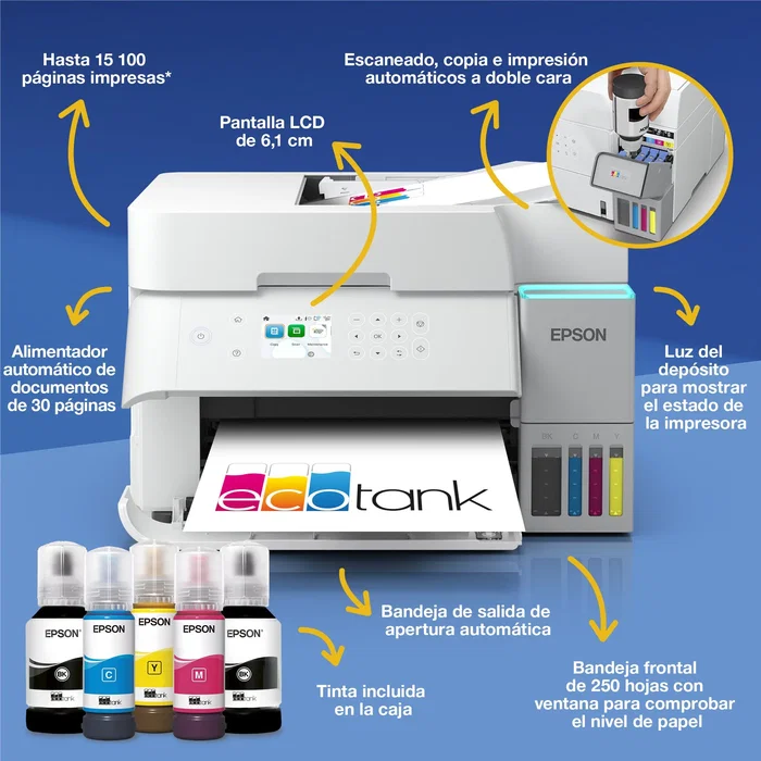 Epson EcoTank ET-3956 Impresora multifunción A4 Blanco