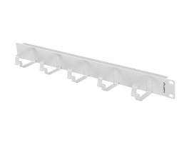 Lanberg Organizador de cables 19 pulgadas 1U con 5 soportes metálicos tipo B gris