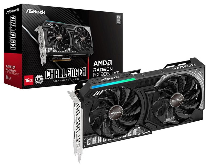 ASRock AMD Radeon RX 9060 XT Challenger 16GB OC GDDR6 ASRock AMD Radeon RX 9060 XT Challenger 16GB OC GDDR6