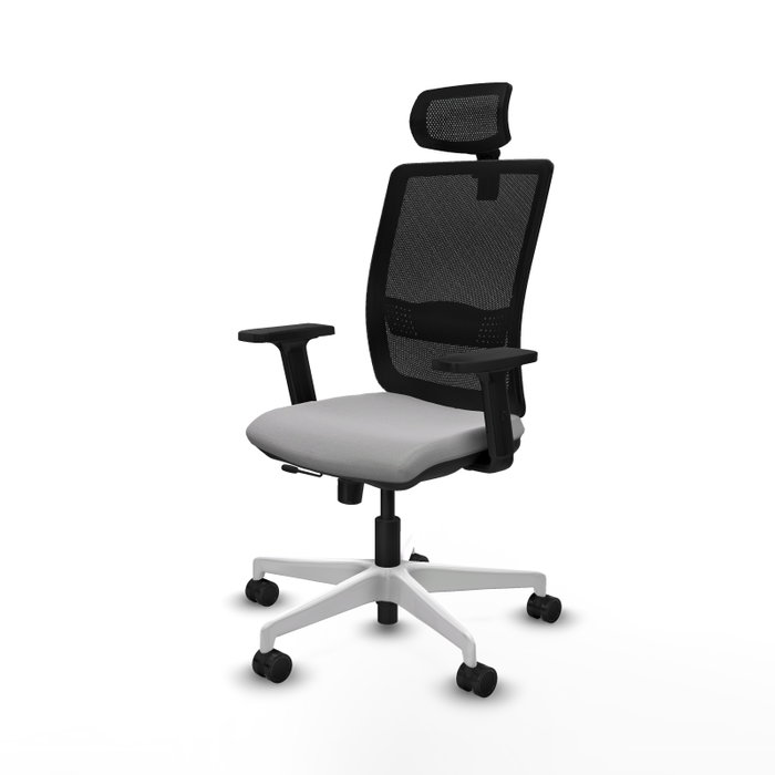 PIQUERAS Y CRESPO Silla de oficina Haches con mecanismo Sincro/Traslack Gris claro y Negro PIQUERAS Y CRESPO Silla de oficina Haches con mecanismo Sincro/Traslack Gris claro y Negro