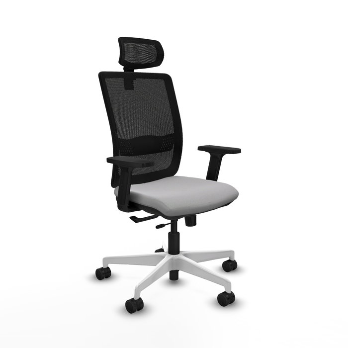 PIQUERAS Y CRESPO Silla de oficina Haches con mecanismo Sincro/Traslack Gris claro y Negro PIQUERAS Y CRESPO Silla de oficina Haches con mecanismo Sincro/Traslack Gris claro y Negro