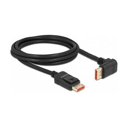 DeLOCK Cable DisplayPort 1.4 de 2 m, Macho a Macho 90° Arriba, 8K 60 Hz