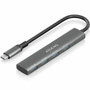 Aisens Hub USB 3.1 USB-C con 4 puertos USB 3.0, Gris