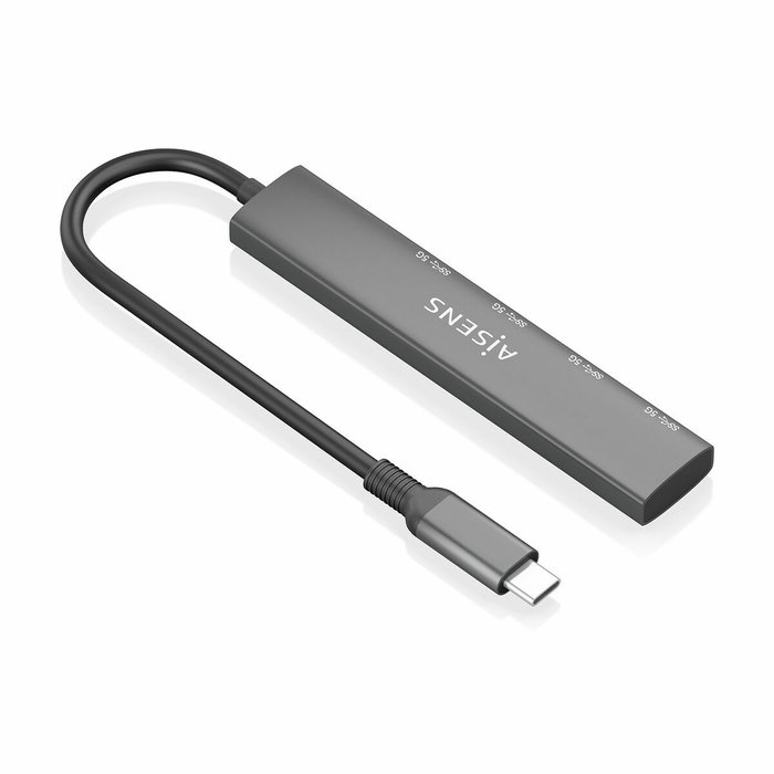 Aisens Hub USB 3.1 USB-C con 4 Puertos USB 3.0 Gris Aisens Hub USB 3.1 USB-C con 4 Puertos USB 3.0 Gris