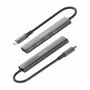 Aisens Hub USB 3.1 USB-C con 4 puertos USB 3.0, Gris