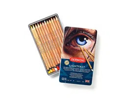 Lapices De Colores Derwent Lightfast Caja Metalica De 12