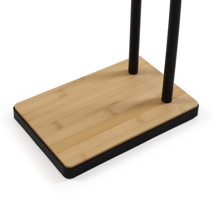 Versa Toallero Doble Bambú Negro 78.5x36.8x18.5 cm (2 Unidades) Versa Toallero Doble Bambú Negro 78.5x36.8x18.5 cm (2 Unidades)