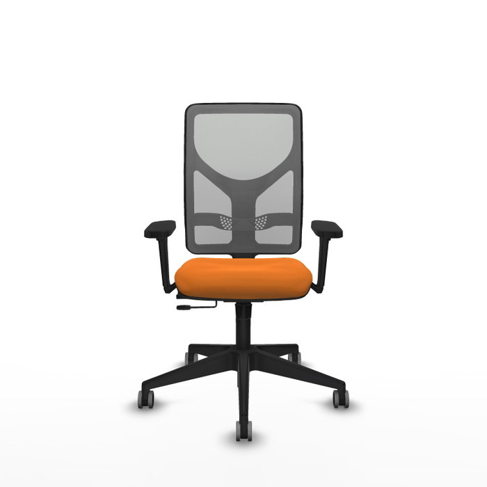 PIQUERAS Y CRESPO Silla de oficina Motilla Naranja y Gris con Brazos 3D PIQUERAS Y CRESPO Silla de oficina Motilla Naranja y Gris con Brazos 3D