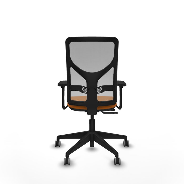 PIQUERAS Y CRESPO Silla de oficina Motilla Naranja y Gris con Brazos 3D PIQUERAS Y CRESPO Silla de oficina Motilla Naranja y Gris con Brazos 3D