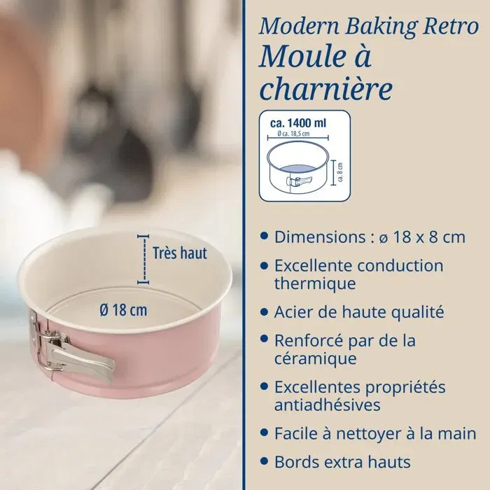 Dr Oetker Juego de 2 Moldes Desmontables Retro - 18 y 20 cm Dr Oetker Juego de 2 Moldes Desmontables Retro - 18 y 20 cm