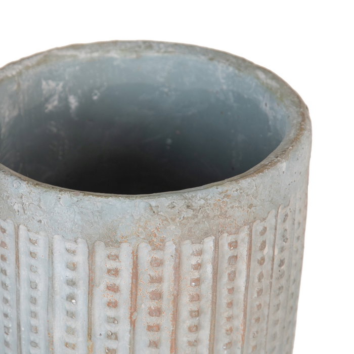 Macetero Cemento Decoración 15,50 X 15,50 X 25,50 cm (Set de 2)