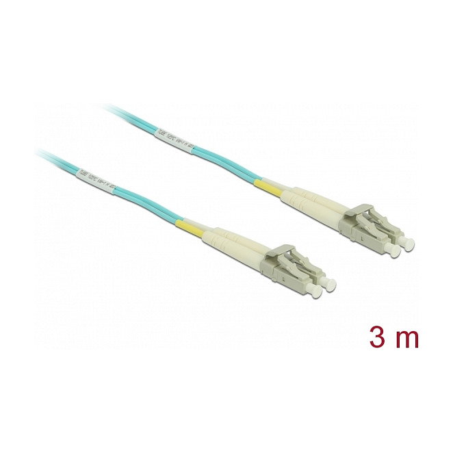 DeLOCK Cable de fibra óptica LC a LC multimodo OM3 3 m DeLOCK Cable de fibra óptica LC a LC multimodo OM3 3 m