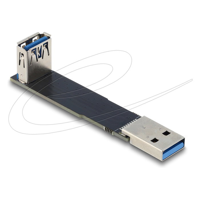 DeLOCK 67423 Adaptador USB 10 Gbps Tipo A Hembra a Macho 90° Angular, Plug and Play, Negro