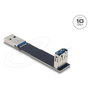 DeLOCK 67423 Adaptador USB 10 Gbps Tipo A Hembra a Macho 90° Angular, Plug and Play, Negro