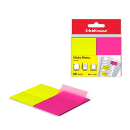 Erich Krause 31180 Blister 60 Marcadores Neón 50x75mm 2 Colores Amarillo/Rosa