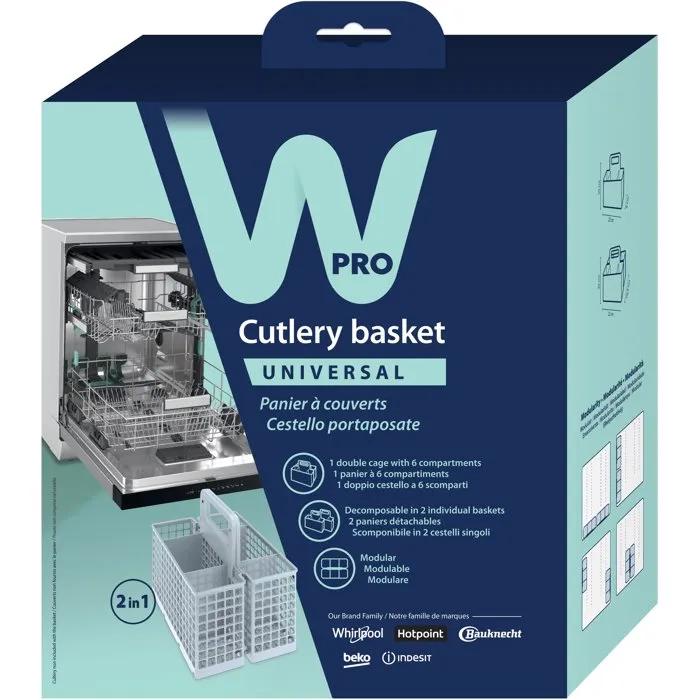 Wpro DWB304 Cesto para cubiertos para lavavajillas