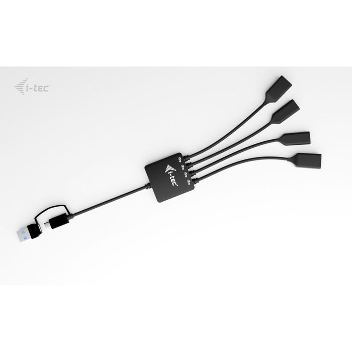 I-tec Hub USB de 4 puertos con 2x USB-C y 2x USB-A 3.2 Gen 1
