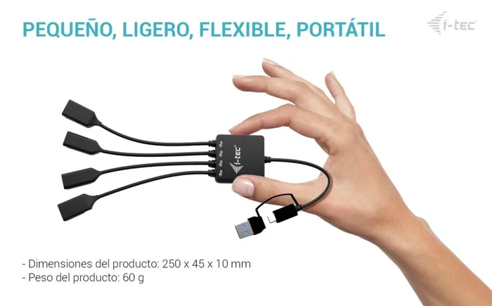I-tec usb-c usb-a cable hub 4 port 2x usb-c 3.2 gen 1 2x usb-a 3.2 gen 1