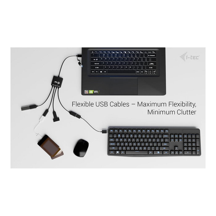I-tec Hub USB de 4 puertos con 2x USB-C y 2x USB-A 3.2 Gen 1