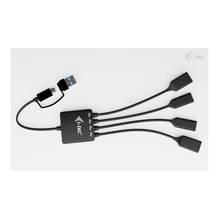I-tec Hub USB de 4 puertos con 2x USB-C y 2x USB-A 3.2 Gen 1