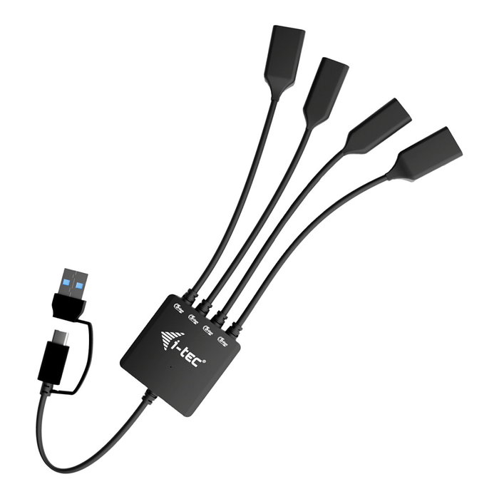I-tec Hub USB de 4 puertos con 2x USB-C y 2x USB-A 3.2 Gen 1