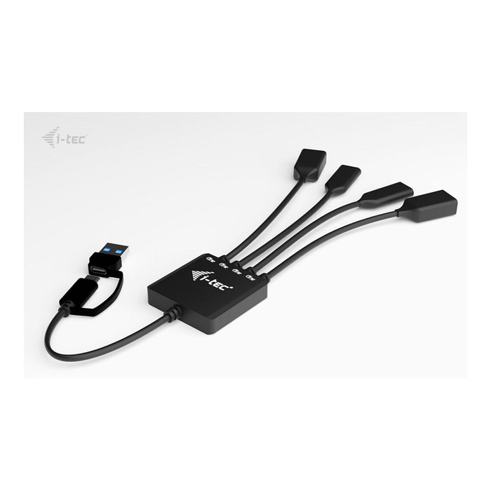 I-tec Hub USB de 4 puertos con 2x USB-C y 2x USB-A 3.2 Gen 1