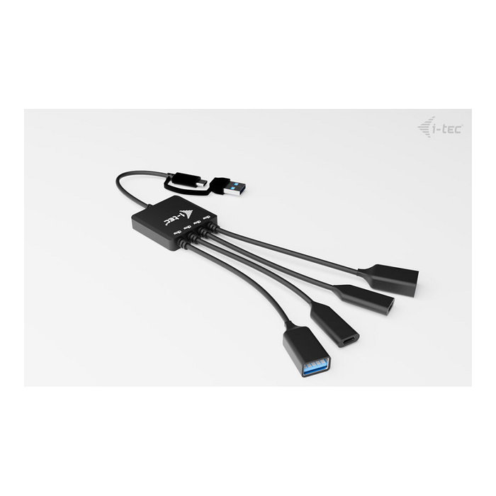 I-tec Hub USB de 4 puertos con 2x USB-C y 2x USB-A 3.2 Gen 1