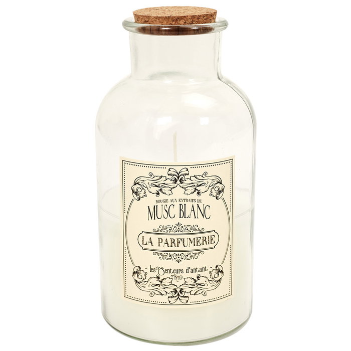 Home Deco Factory Vela Perfumada Frasco Colección Apothicaire Vidrio Ø10x21cm 360g 66h