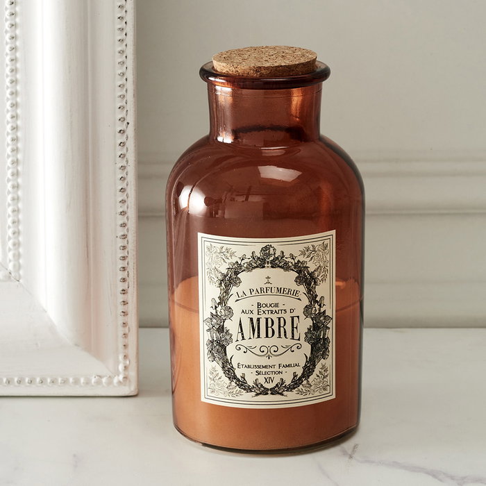 Home Deco Factory Vela Perfumada Frasco Colección Apothicaire Vidrio Ø10x21cm 360g 66h
