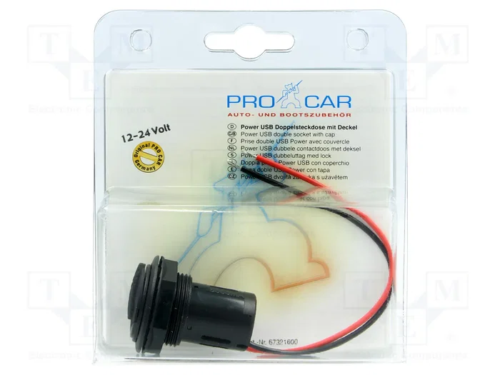 PRO CAR Alimentador USB con 2 puertos USB A PRO CAR Alimentador USB con 2 puertos USB A