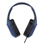 Trust Auriculares Gaming GXT 415B Zirox con Micrófono Plegable, 50 mm, Circumaural, Cable 2 m Jack 3.5 mm, Diadema Ajustable, Color Azul Brillante - Compatible con PC y Consolas