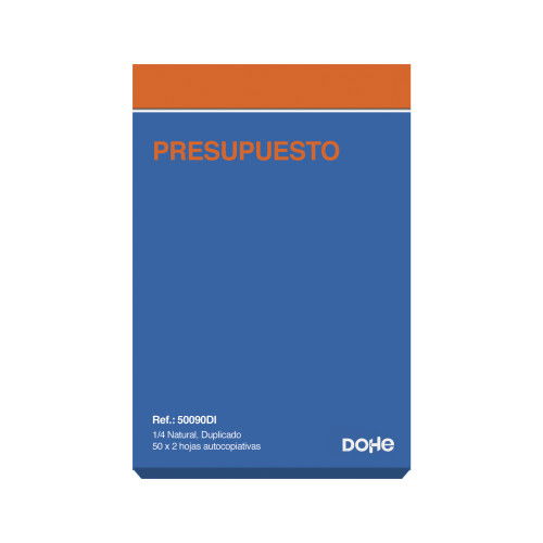 Dohe 50090DI Talonario 50 Juegos Presupuestos 4º Natural Duplicado Con IGIC Dohe 50090DI Talonario 50 Juegos Presupuestos 4º Natural Duplicado Con IGIC