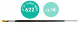 Milan Pincel Sintético Plano Nº 14 Serie 622 Mango Largo