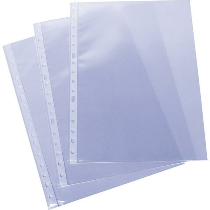 Fundas Grafoplas Transparente Folio Perforadas 100 Piezas (10 Unidades)