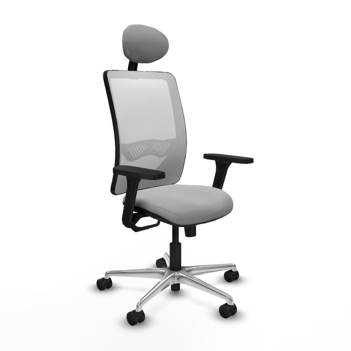 PIQUERAS Y CRESPO Silla de oficina Zulema con Mecanismo Sincro, Gris claro y Blanco PIQUERAS Y CRESPO Silla de oficina Zulema con Mecanismo Sincro, Gris claro y Blanco