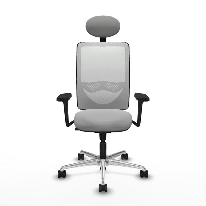 PIQUERAS Y CRESPO Silla de oficina Zulema con Mecanismo Sincro, Gris claro y Blanco PIQUERAS Y CRESPO Silla de oficina Zulema con Mecanismo Sincro, Gris claro y Blanco