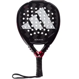 Adidas Metalbone 3.3 Pala de Pádel 2024 Ale Galán - Negro / Better Scarlet - METALBONE 3 3 - Fibra de Carbono, EVA Soft, Forma Diamante