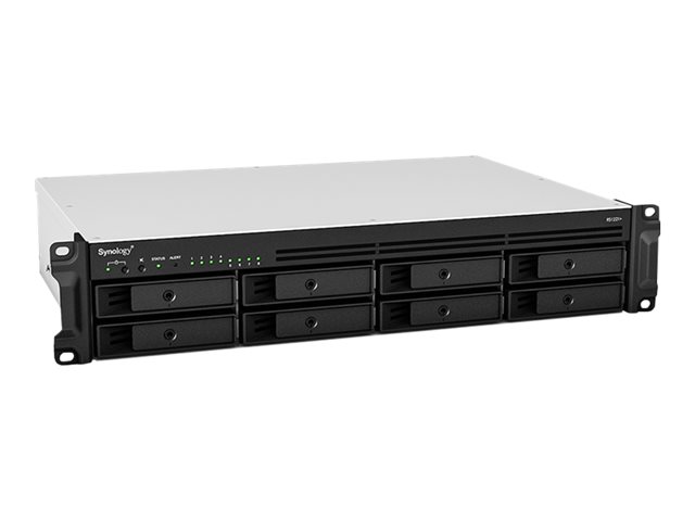 Synology RackStation RS1221+ NAS para Rack 2U con Procesador AMD Ryzen V1500B, 4 GB DDR4, 8 Bahías, RAID, 4 Puertos LAN