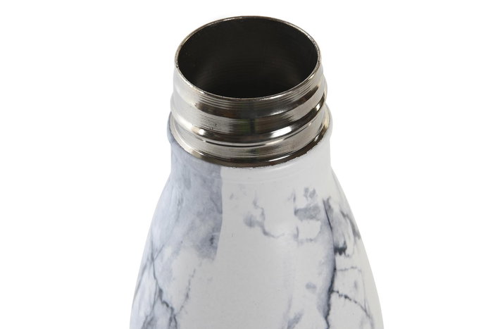 DKD Home Decor Botella Inox Doble Pared Blanco 500ml