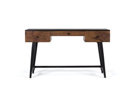 GINER Y COLOMER Escritorio de Madera de Palisandro y Metal Marrón 132 cm