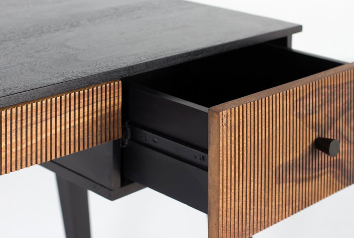 GINER Y COLOMER Escritorio de Madera de Palisandro y Metal Marrón 132 cm